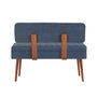 Hanah Home Banco 1048 - 1 Nogal y Azul Oscuro Tablero de Partículas Recubierto de Melamina 110x82.5x40cm